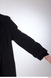 Fergal arm black leather coat black mesh t-shirt casual dressed…